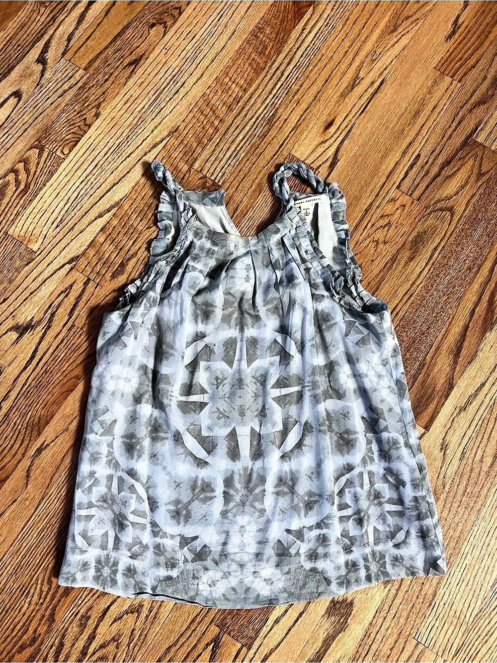 Banana Republic Abstract Print Tank Top in Gray & Blue Size Small Like New